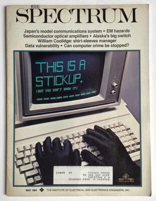 Revista comercial rara IEEE Spectrum maio de 1984 - Hacking de computador antigo! - Imagem 1 de 2