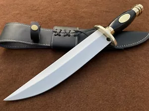 Custom Handmade D2 Steel Searless Bowie Knife, Replica, Jim Bowie, Rezin Bowie - Picture 1 of 12