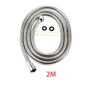 TUBO DOCCIA ALTO FLUSSO CROMATO 2M / TUBO FLESSIBILE BAGNO INOX / 6,6 PIEDI - Foto 1 di 2