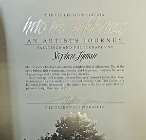 Into The Wilderness An Artist's Journey Signed Slipcase Wildlife {Stephen Lyman} - Picture 1 of 7