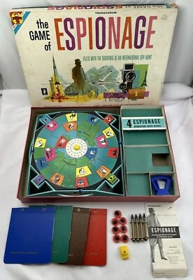 1963 The Game of Espionage by Transogram Complete in Very Good Cond FREE SHIP - Image 1 of 4