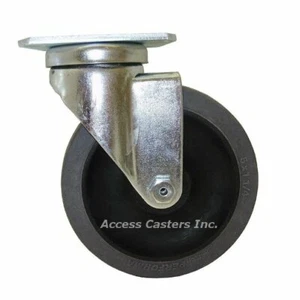 50AXYSB 5" Anti-Static Swivel Plate Caster, Face Contact Brake, 250 lb Capacity - Picture 1 of 2
