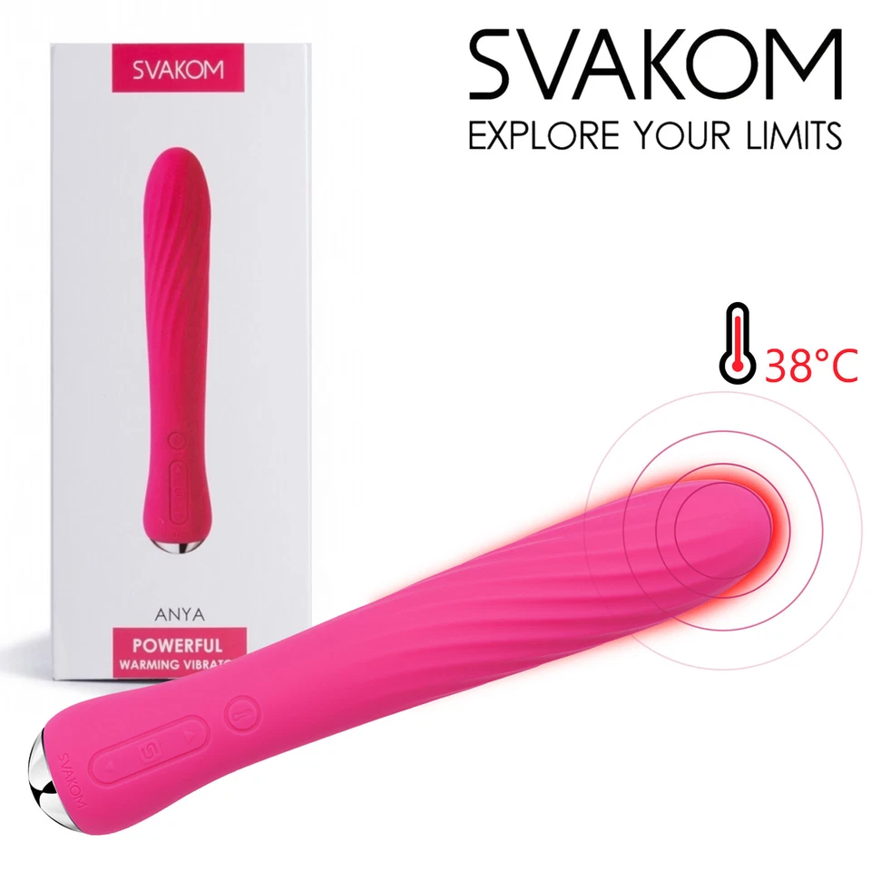 Svakom Anya - Bacchetta Massaggiante Vibrante Rosa in Silicone Testa Riscaldante - Bild 1 von 4