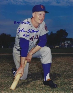 Foto autografata firmata 8x10 JOHN DEMERIT New York Mets - Certificato di autenticità - Foto 1 di 1