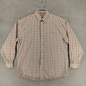 Camicia Jos A Bank uomo grande marrone a quadri con bottoni - Foto 1 di 9