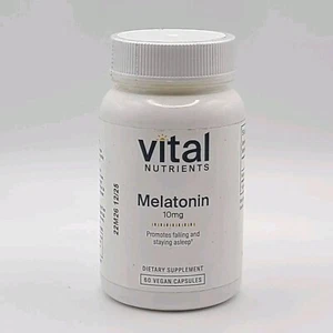 Vital Nutrients Melatonin 10 mg Natural Sleeping Aide 60 Capsules New & Sealed - Picture 1 of 3