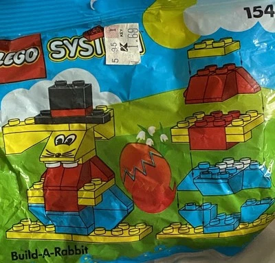 Vtg Lego System 1545 Build A Rabbit Minifigure 1992 New Sealed Polybag Easter - Image 1 of 3