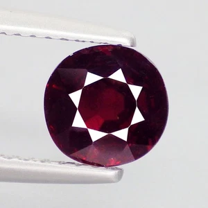 1.87 Ct Resplendent Cushion(6 x 6)Natural Tanzania Reddish Pink Rhodolite Garnet - Picture 1 of 7