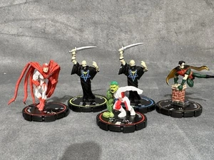 Lot Of 5 Heroclix Wizkids Rasputin Hawk Tim Drake Changeling - Picture 1 of 7