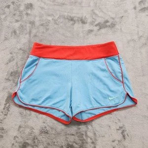 Vintage Nike Shorts Damen S blau orange Laufen Gym Training Taschen Stretch - Bild 1 von 13