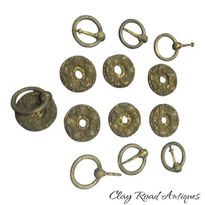 antique brass classical empire large ornate ring pulls dresser sideboard federal - Picture 1 of 23