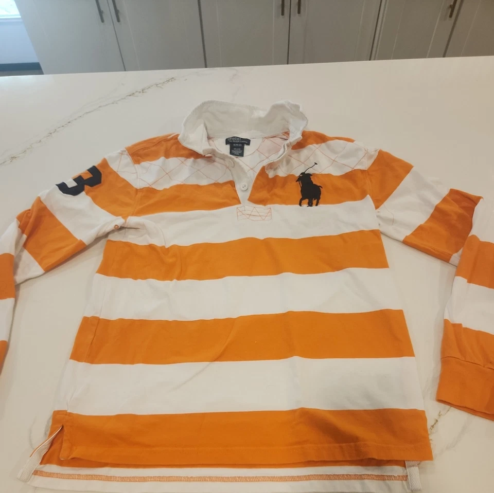 Ralph Lauren POLO por Ralph Lauren Big Pony Border Manga Larga Rugby XL 18-20 Foto 1 de 4