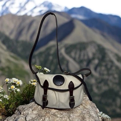 Duluth Pack Grande Doble Carcasa Bolso Cartera Cuero Lona Bandolera Blanco Foto 1 de 4