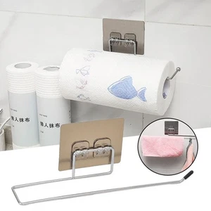 Toilet Roll Holder Wall Mounted Self Adhesive Toilet Paper Holder Roll Bathroom~ - Foto 1 di 14