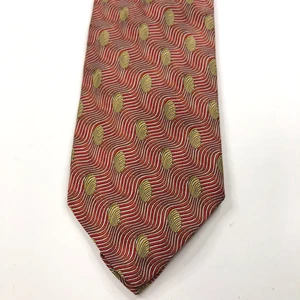 Corbata Robert Talbott Nordstrom Geométrica 100% Seda Roja Años 90 De Colección 4"/58 pulgadas - Imagen 1 de 8
