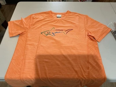 Camiseta de golf Greg Norman para hombre talla M naranja con tiburón Foto 1 de 4
