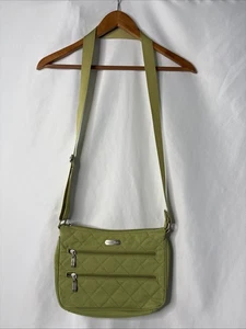 Baggallini Crossbody Nylon Handtasche Tasche Lindgrün Reißverschlusstaschen - Bild 1 von 10