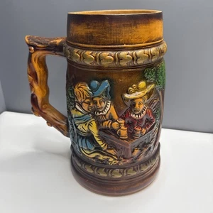 Vintage Ceramic Japan Large Beer Stein Bar Mug Tankard 13" Tall 2 Gal Beautiful - Picture 1 of 6