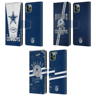 OFFICIAL NFL DALLAS COWBOYS LOGO ART LEATHER BOOK CASE FOR APPLE iPHONE PHONES - Изображение 1 из 4