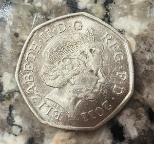 Großbritannien 50 Pence Olympia 2011 Münze FENCERS  - Bild 1 von 4