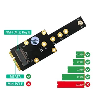 M.2 Key B SSD To MSATA Adapter M.2 NGFF Key B SSD To MSATA SSD Converter FY - Afbeelding 1 van 22