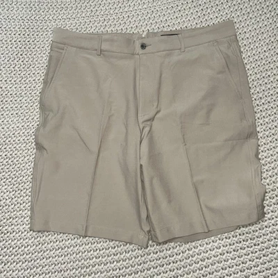 Shorts de golfe Dunning Performance masculino tamanho 36 cáqui stretch - Imagem 1 de 4