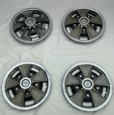 1965 1966 Chevrolet 14” Hubcaps Set of 4 Mag Wheel Covers Chevelle Chevy II Nova - Image 1 of 4