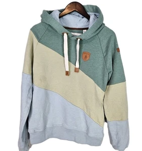 Neu Wanakome Hoodie Sweatshirt Damen Kordelzug zum Binden Colorblock Kängurutasche - Bild 1 von 11