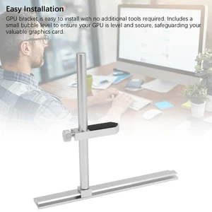 Silver GPU Support Bracket Adjustable Anti Sag GPU Stand Aluminum Alloy Vide NEW - Zdjęcie 1 z 12
