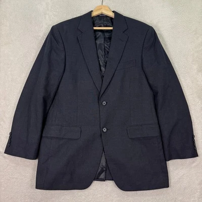 NUEVO Traje Chaqueta Blazer Abrigo Deportivo Informal Saddlebred Hombres 40R Gris Oscuro Mezcla Lana Foto 1 de 4