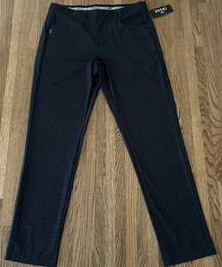 Herren RHONE Momentum Golf Five Pocket Hose True Navy kariert Performance 34x32 NEU - Bild 1 von 13