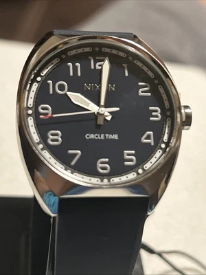 NWT Mens Nixon Mullet Watch black waterproof silicone band - Image 1 of 4