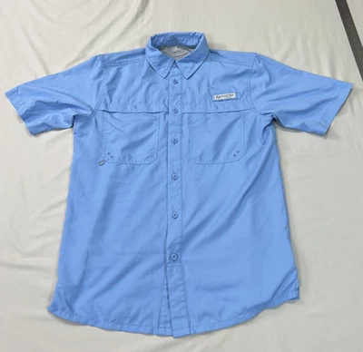 Realtree Fishing Shirt Mens Small Blue Vented Breathable Outdoor Performance EUC - Image 1 of 4