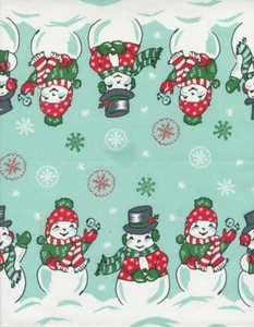 Moda 16" Classic Retro Holiday Snowy Snowman 920 309 Toweling BTY - Picture 1 of 3