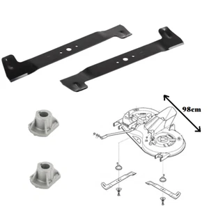 Messer Set Messerhalter Castelgarden 98cm Black Edition Stiga Alpina Mountfield - Bild 1 von 3