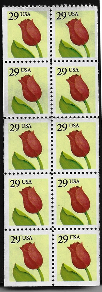 US Stamps Pane Of 10, Flowers tulip, #2527a MNH - Image 1 of 1