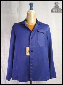 Abbigliamento da lavoro inglese anni 50-60 ZG n.i.c.o. Giacca da lavoro in rayon blu indaco - Foto 1 di 22