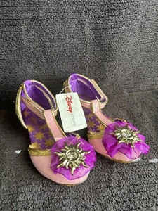 Disney Rapunzel Costume Shoes Tangled 9/10 US Purple & Gold - Picture 1 of 5