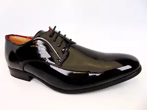 Bruno Marc Ceremony Classic Formal Oxford Men's Shoes Size 12.0 M, Black Patent - Picture 1 of 11