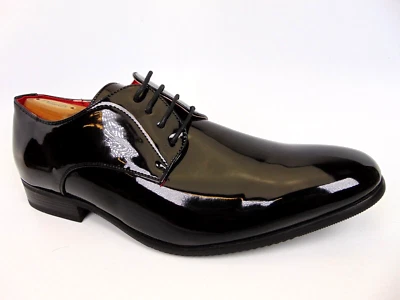 Bruno Marc Ceremony Classic Formal Oxford Men's Shoes Size 12.0 M, Black Patent - Image 1 of 4