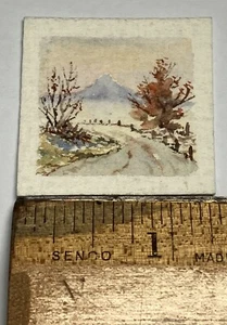 Small Miniature Hand Painting, Mini Original art 1-5/16 x 1.25 Inches Dale Dirks - Picture 1 of 5