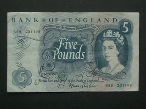**MIRA** 'S99' GB 1967 Fforde Billete de 5 £****** - Imagen 1 de 10
