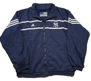 Vintage 90s New York Yankees Adidas Jacket Mens XL Embroidered Windbreaker MLB - Picture 1 of 10