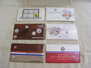 A) COLLECTIBLE US MINT UNCIRCULATED 1984 - 1989,  D & P  COIN SETS,  6 SETS - Picture 1 of 24