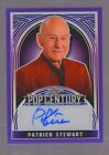 Patrick Stewart 2024 Leaf Pop Century Purple Prismatic Signed Auto 4/8 Star Trek