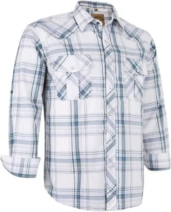 COEVALS CLUB Men's Western Pearl Snap Button Up Casual Cowboy Long Sleeve Two Po - Picture 1 of 51