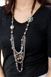 Paparazzi Necklace - All The Trimmings - Brown (Very Popular) - Picture 1 of 6