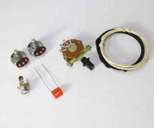Telecaster 3 Way Wiring Kit Alpha Pots, Oak Style, .047 uF Cap Cloth Wire - Tele - Picture 1 of 5