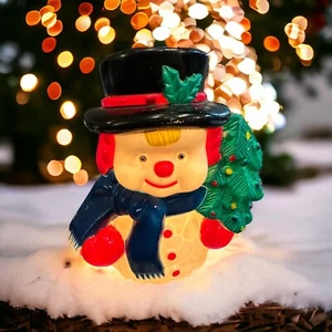 Snowman 8 In. Lighted Blow Mold - Picture 1 of 4