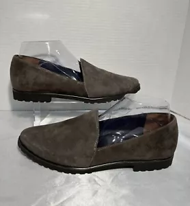 Zapatos Paul Green para mujer 8 mocasines sin cordones marrones iridiscentes de cuero gamuza - Imagen 1 de 23
